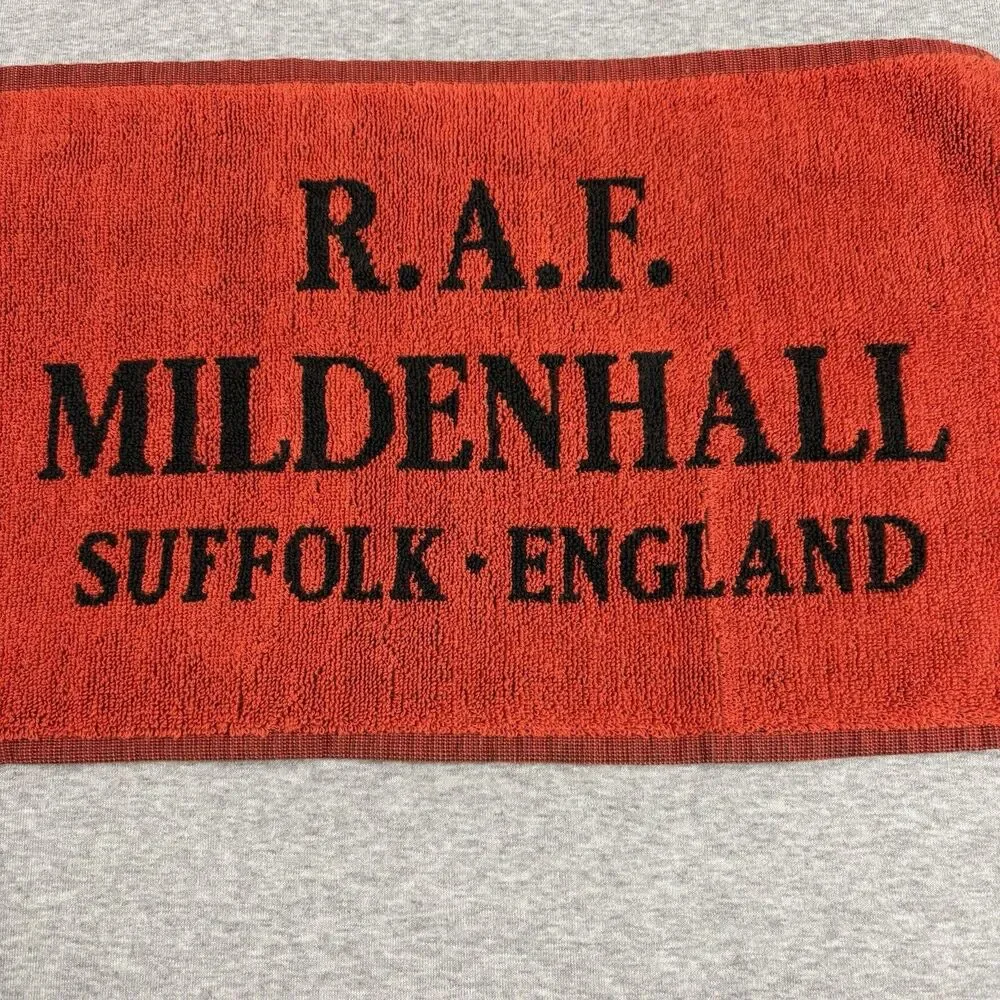 Vintage RAF Mildenhall Souvenir Bar Towel Suffolk‎ England Military Memorabillia